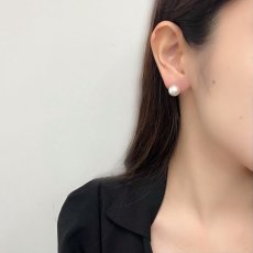 画像7: 再入荷 白蝶真珠 ホワイトパールピアス 9.75-10mm ラウンド K18YG K14WG 直結ピアス スタッドピアス 選べる素材 定番  (7)