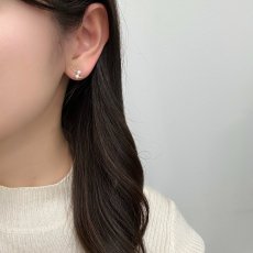 画像4: アコヤ真珠 ベビーパールピアス 3.5-4ｍｍ ホワイト K18YG (4)