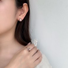 画像7: 淡水真珠 パールリング 9.5-10mm ピンクパープル オフラウンド SV925製 キュービックジルコニア 14-15号 1点物 (7)