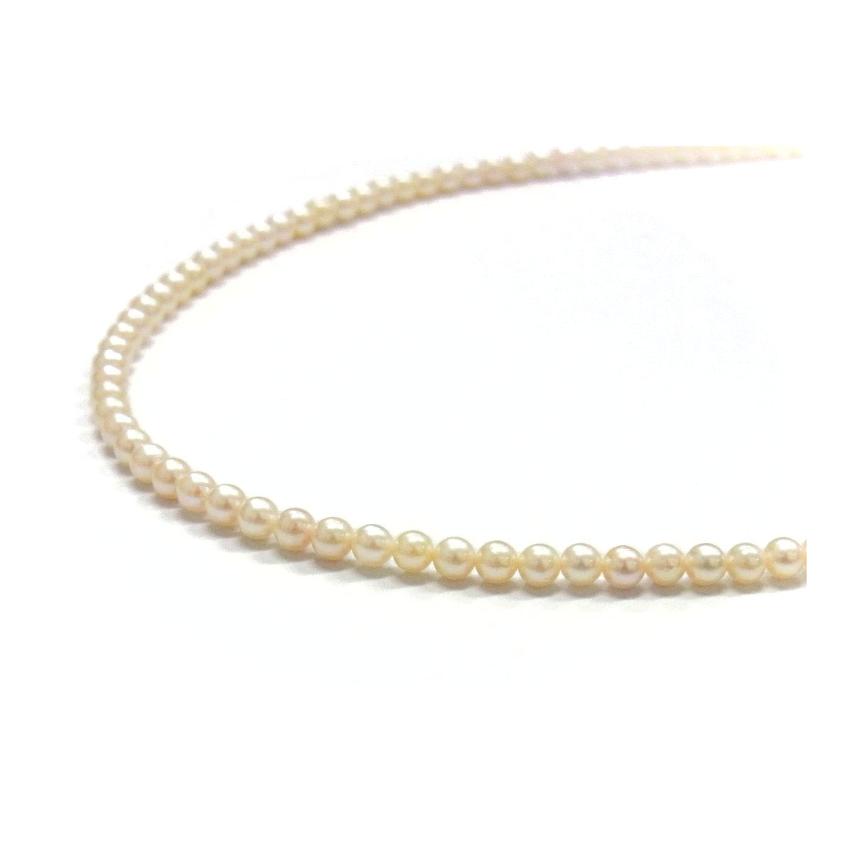 【真珠】アコヤ真珠　7～7.5mm　パール ネックレス　留め金具　シルバー17状態未使用