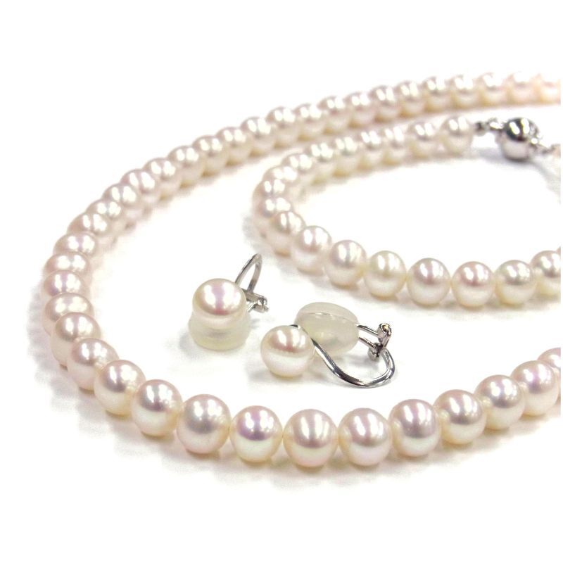 14201の刻印がありますA1725 本真珠 　ネックレス セット 淡水 真珠　パール