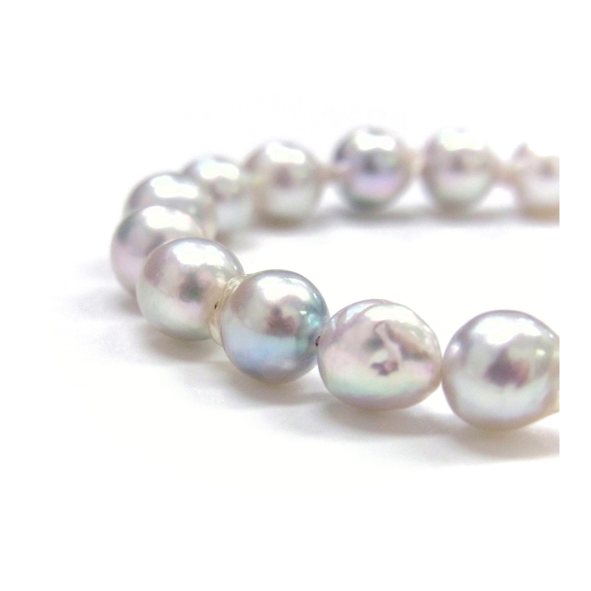 あこや真珠 アコヤ ダークグレー パール 本真珠ネックレス 8.5-9.0mmゆうのパールコレクション
