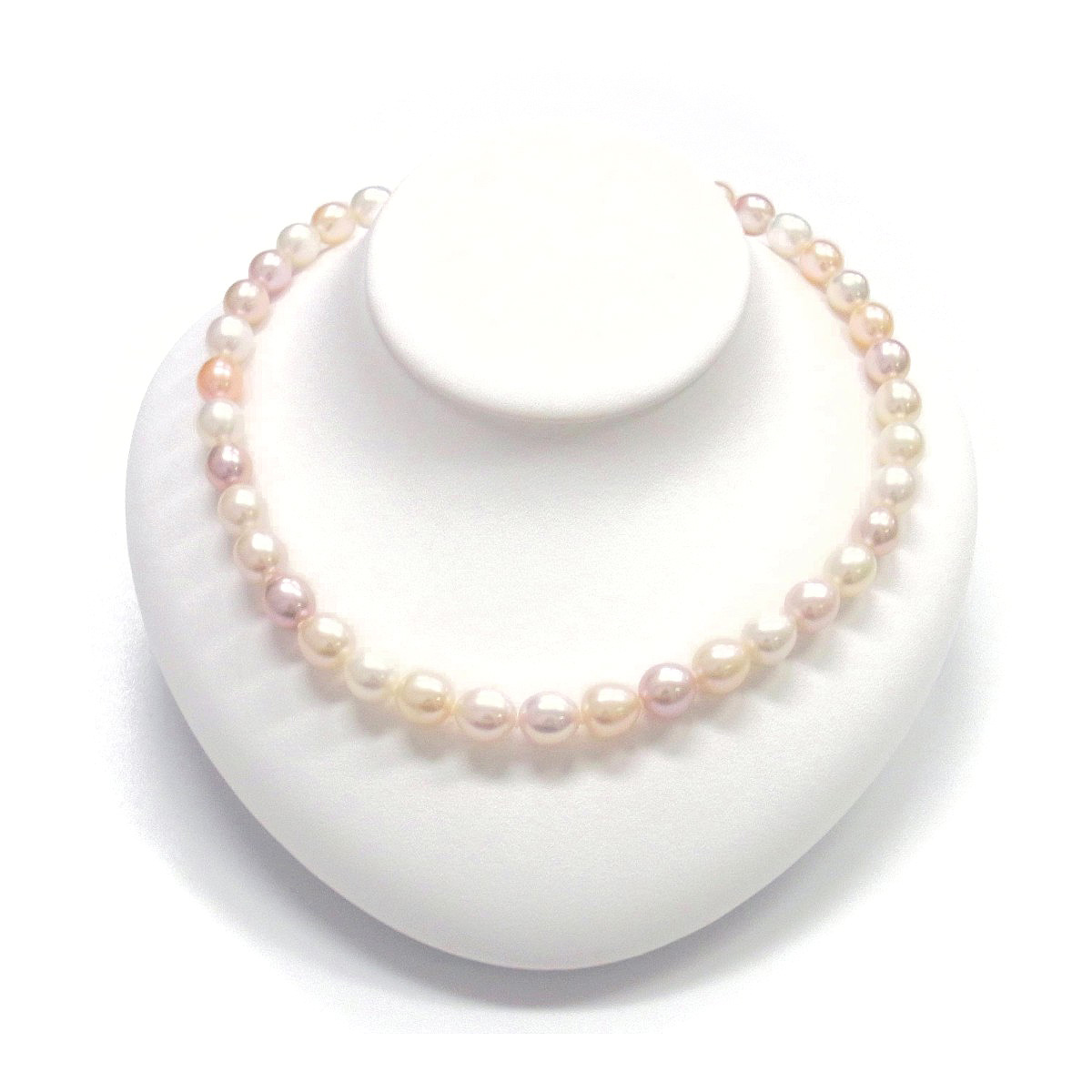 人工ピンクパールのネックレス 10mm 真珠ネックレス シルバ−９２５