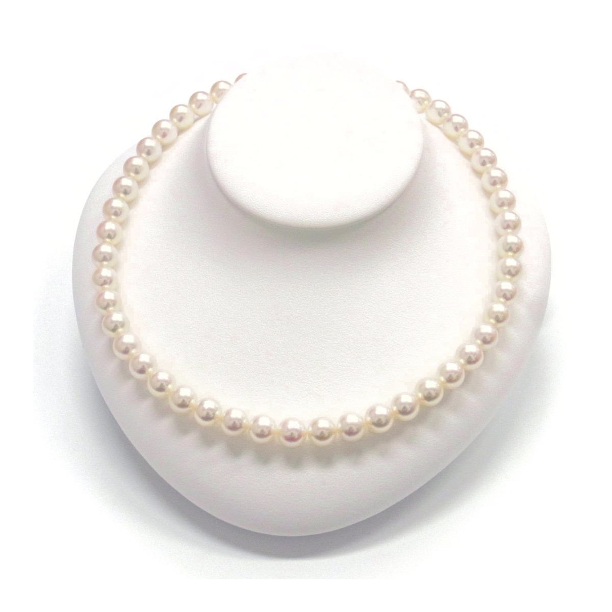 あこや真珠 アコヤ パール 本真珠ネックレス 9-9.5mm 46cmゆうのパールコレクション