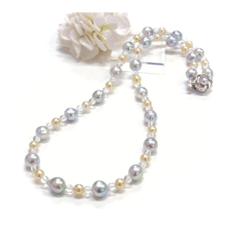 真珠　パール　水晶　ネックレス　②