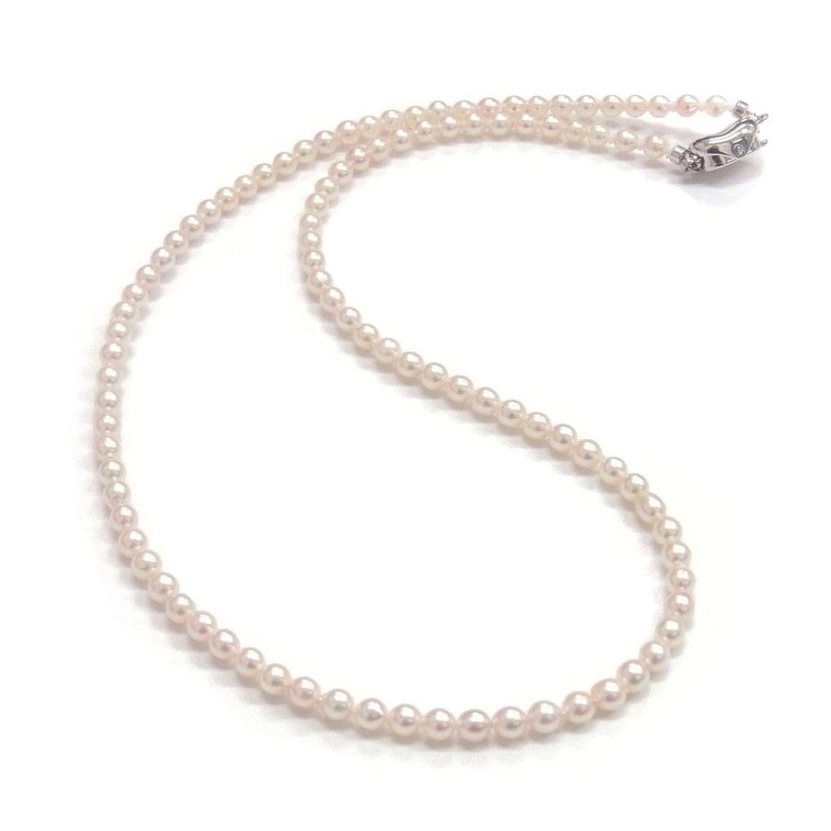 marons_Pearl極美品【高級】アコヤ真珠　ホワイト　3〜4mm　ネックレス　本真珠　シルバー金具